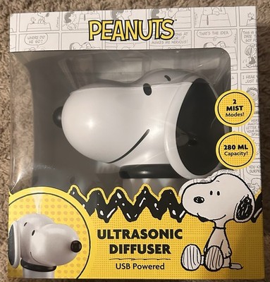 Peanuts Snoopy Ultrasonic Diffuser USB Powered 2 Mist Modes 280ml