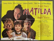 Matilda 1996 - Original UK Quad Poster - Double Sided - Folded - Roald Dahl