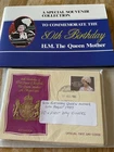GB UK Queen Mother 10 FDC covers + special souvenir collection of stamps