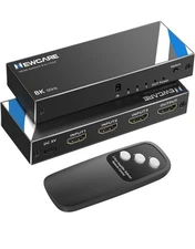 8K HDMI 2.1 48Gbps 3 In 1 Out High Speed Switch Switcher Splitter With Remote