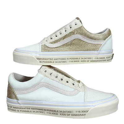 Vans Old Skool 36 DX Kids Of Immigrants Marshmallow Sneakers Size 7.5 Mens 9 WMS