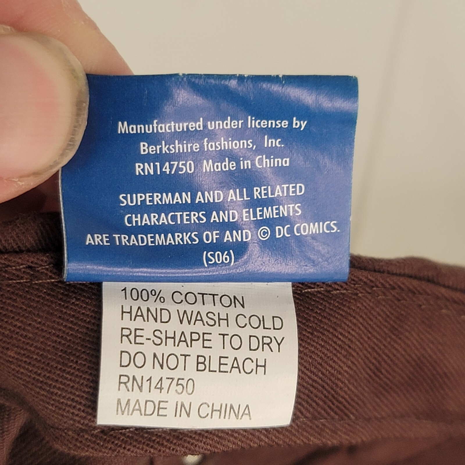 Superman Distressed Hat Baseball Cap Brown A-Flex… - image 7