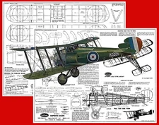 Guillows Model Airplane Plans (FF): Sopwith Snipe 18" Scale Rubber-Powered