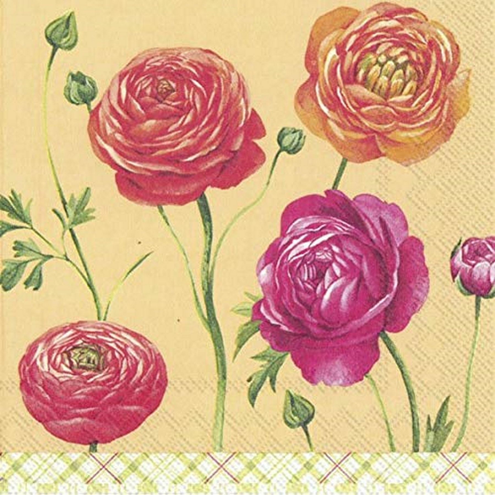 Paper Lunch Napkins Buttercups Orange BBQ Party 3-ply Disposable Serviettes