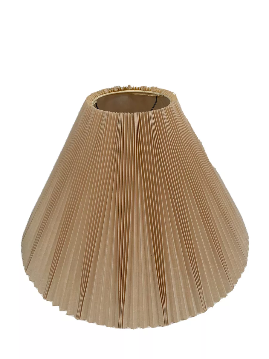 Empire Lamp Shade Pleated Beige Extra Large 13 T x 21 W Excellent Condition