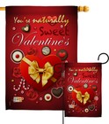 Candy Love Valentines Naturally Sweet Chocolate Romantic Garden House Yard Flag