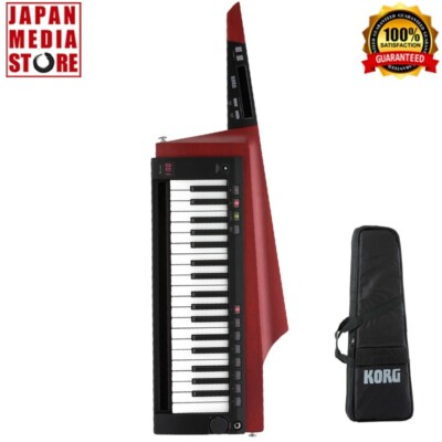 Korg RK-100S 2 RD Translucent Red Keytar Synthesizer Schulter Keyboard BRANDNEU