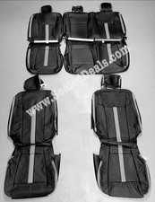 2017 - 2022 Ford F250 F350 Xlt Supercrew Leather Seat Covers Black Gray Sema