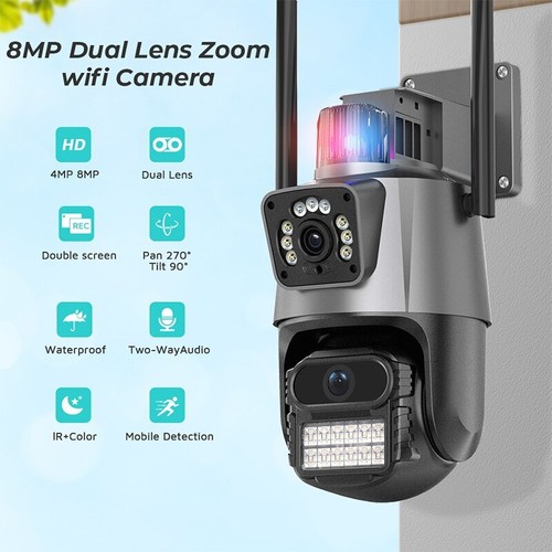 8MP 4K Wireless IP Camera WIFI Outdoor CCTV PTZ Smart Home Security IR Cam IP66 - Picture 2 of 19