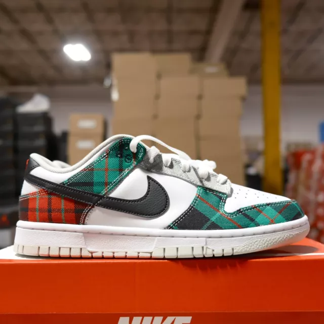 Nike Dunk Low Tartan Plaid  Christmas Santa New Year 2024 Gift DV0827-100 Men's