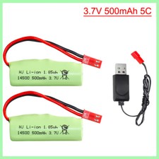 3.7V 500mAh 5C Li-ion Battery with JST Plug for Huina 1337 1338 RC Trucks 1337