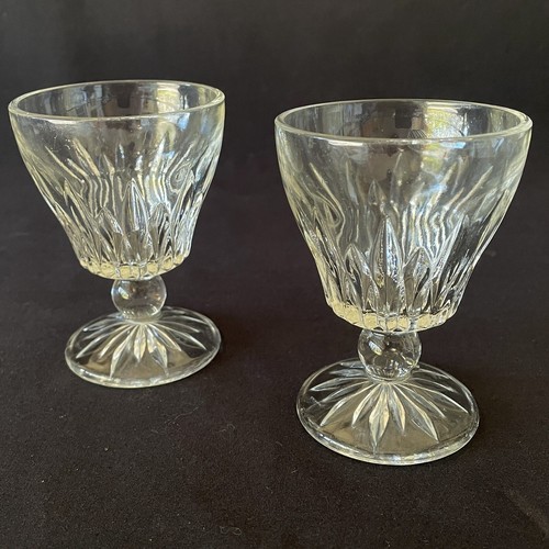 Lot of 2 Hazel-Atlas Starlite Oyster Fruit Cocktail Glass 19866 4" - 第 1/5 張圖片