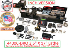 SHERLINE 4400C-DRO 3.5 X 17 LATHE INCH + DRO ...