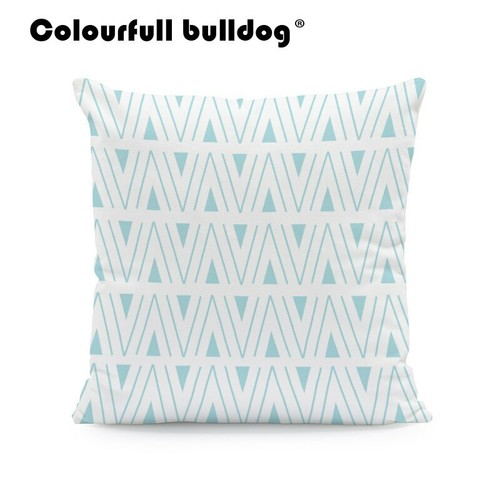 Colorful Geometric Pink Green Blue Trigon Rhombus Yellow Arrow Cushion Cover - Picture 29 of 29