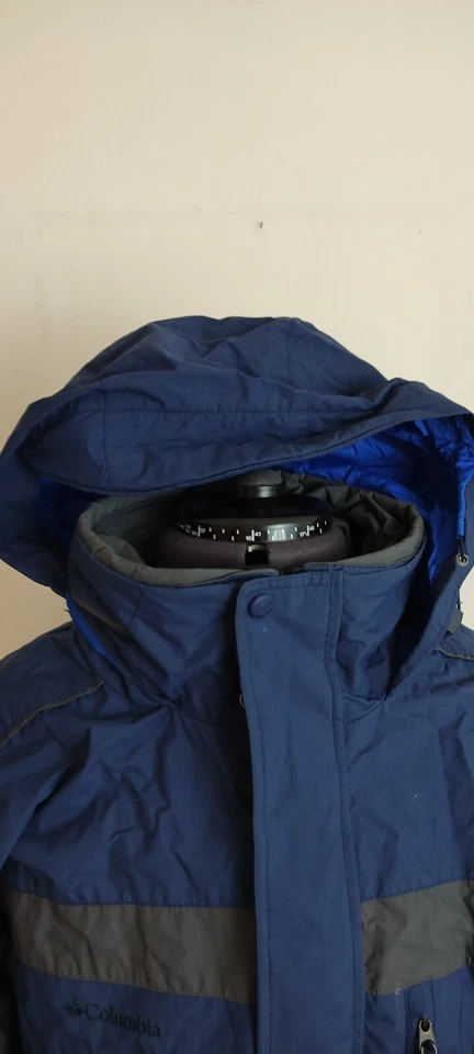 Columbia Mens Casual Outdoor Jacket Waterproof Hooded Nylon Blue Size XL - Image 3 of 4