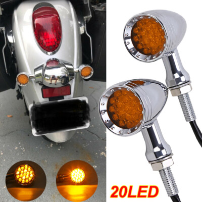 2x Motorcycle LED Cruiser Turn Signal Light For Kawasaki Vulcan VN900 800 1700