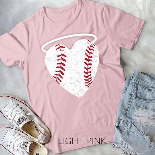 Vintage Angel Baseball Heart with Halo Unisex T-shirt - Bild 4 von 12
