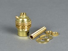 BRASS LAMP HOLDER TABLE LAMP KIT B22 BC BAYONET CAP 10mm THREADED ROD & NUTS