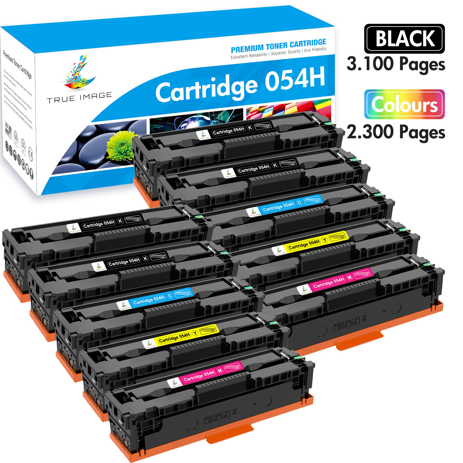 10 PACK CRG-054H for Canon 054H Toner ImageClass LBP622Cdw MF641Cw MF644Cdw