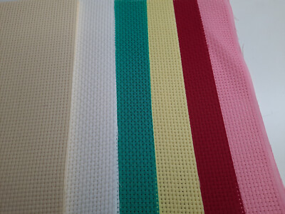 Stickstoff Kreuzstich - Binca - 7 Stück - 7 Farben - 25 cm x 35 - Aida 