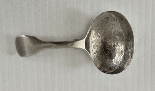 Georgian Sterling Silver Tea Caddy Spoon Fiddleback George Wintle, 1824 - Picture 1 of 4