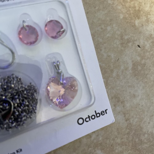 Sparkling Style Swarovski Crystal Necklace Earing Kit DIY October Birth Stone - Picture 3 of 5
