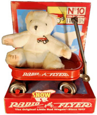 Vintage Radio Flyer 10 Little Red Wagon Friends "Snow" Polar Bear Red Wagon Toy