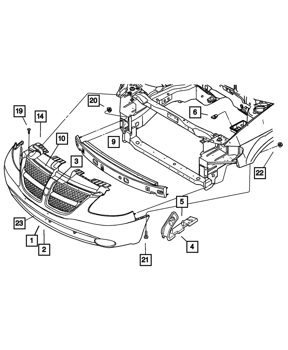 Genuine Mopar Radiator Grille Upper Left 4857747AA