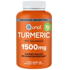 FREE SHIPPING - Qunol Turmeric 1,500 mg., 180 Capsules
