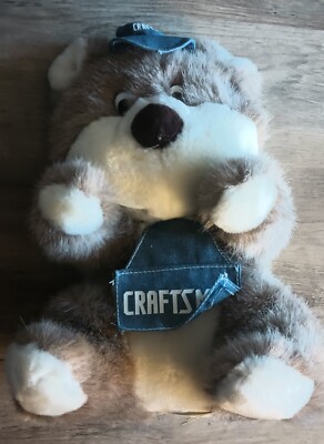 Vintage Sear's Craftsman Bär Hut und Schürze 80er Jahre Cetco Sammlerstück Plüsch