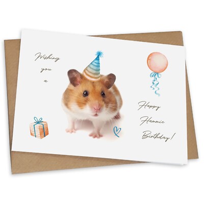 Lustige Geburtstagskarte für Hamsterliebhaber Luxus Grußkarten kleine Haustiere Hammies