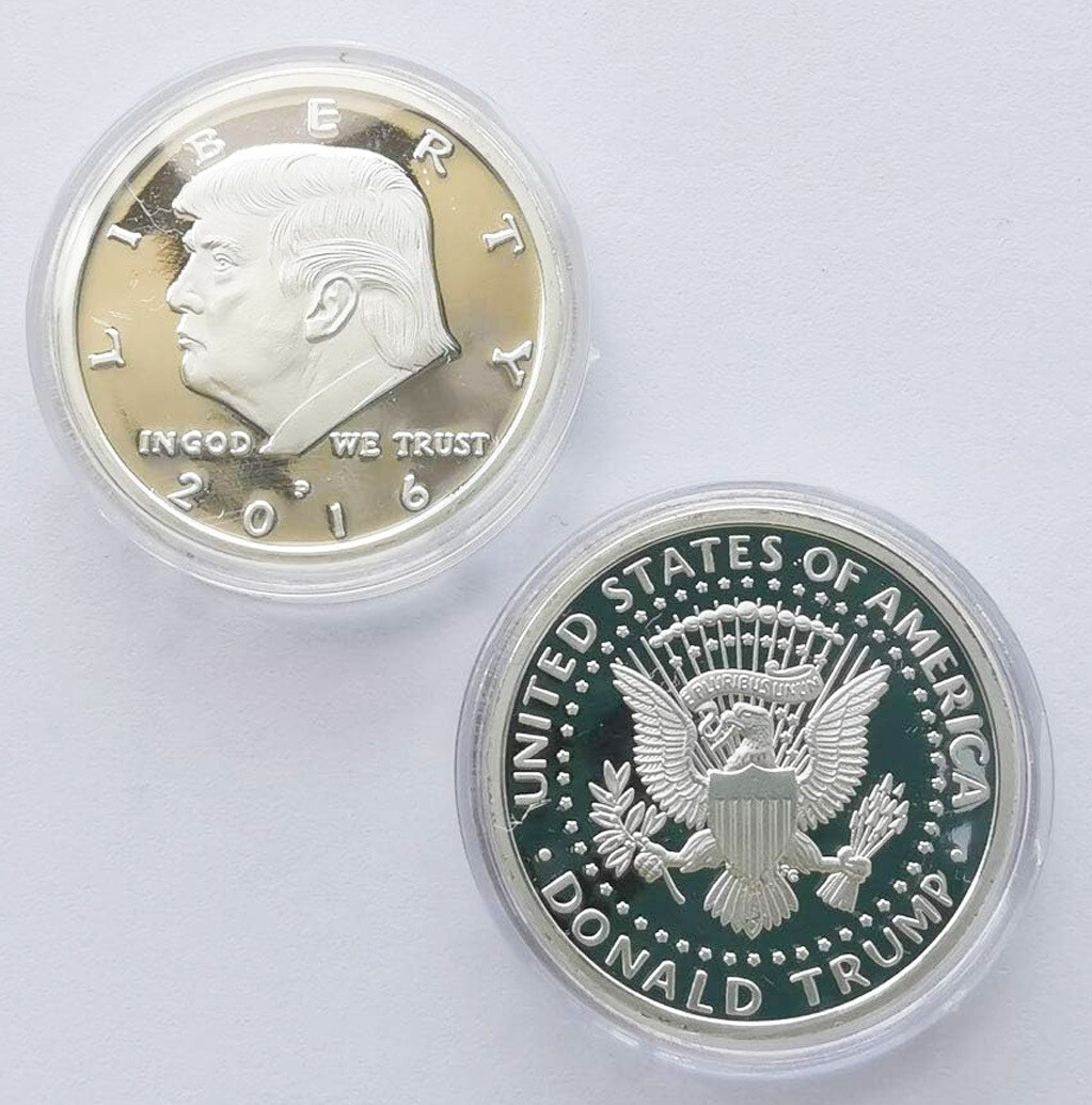 2016 US President Donald Trump Commemorative Coin Challenge Token Coins - 2 Pcs