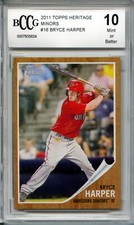BRYCE HARPER Phillies 2011 Topps Heritage rookie BCCG 10 MINT twoX NL MVP