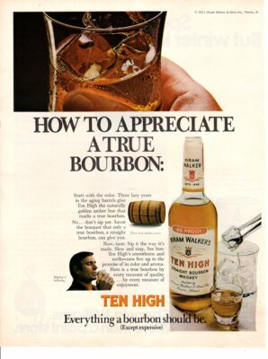 Vintage advertising print Alcohol Hiram Walker's How to Appreciate Bourbon 1972