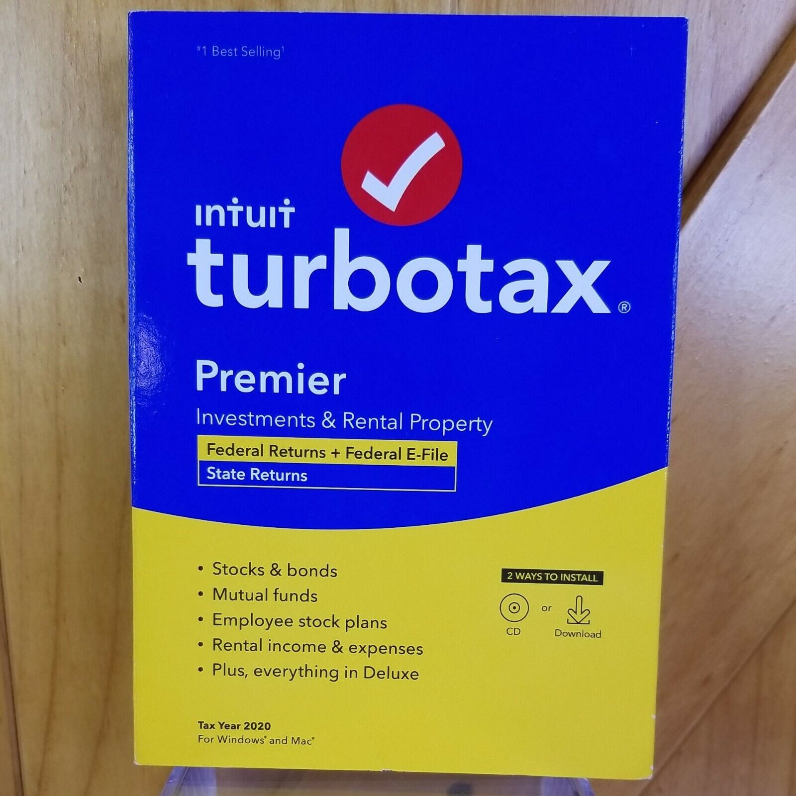 TurboTax Premier 2020 Tax Software, Federal Returns + E-File