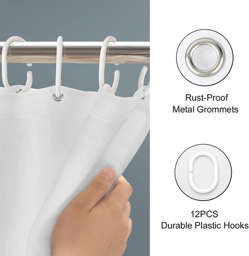 Lila Blumen Duschvorhang Aquarell Blumen Blüte Garten Landschaft Pflanze Ho... - Bild 8 von 8