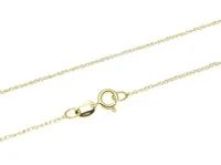 14K SOLID YELLOW GOLD 0.7MM ROPE CHAIN NECKLACE 18"
