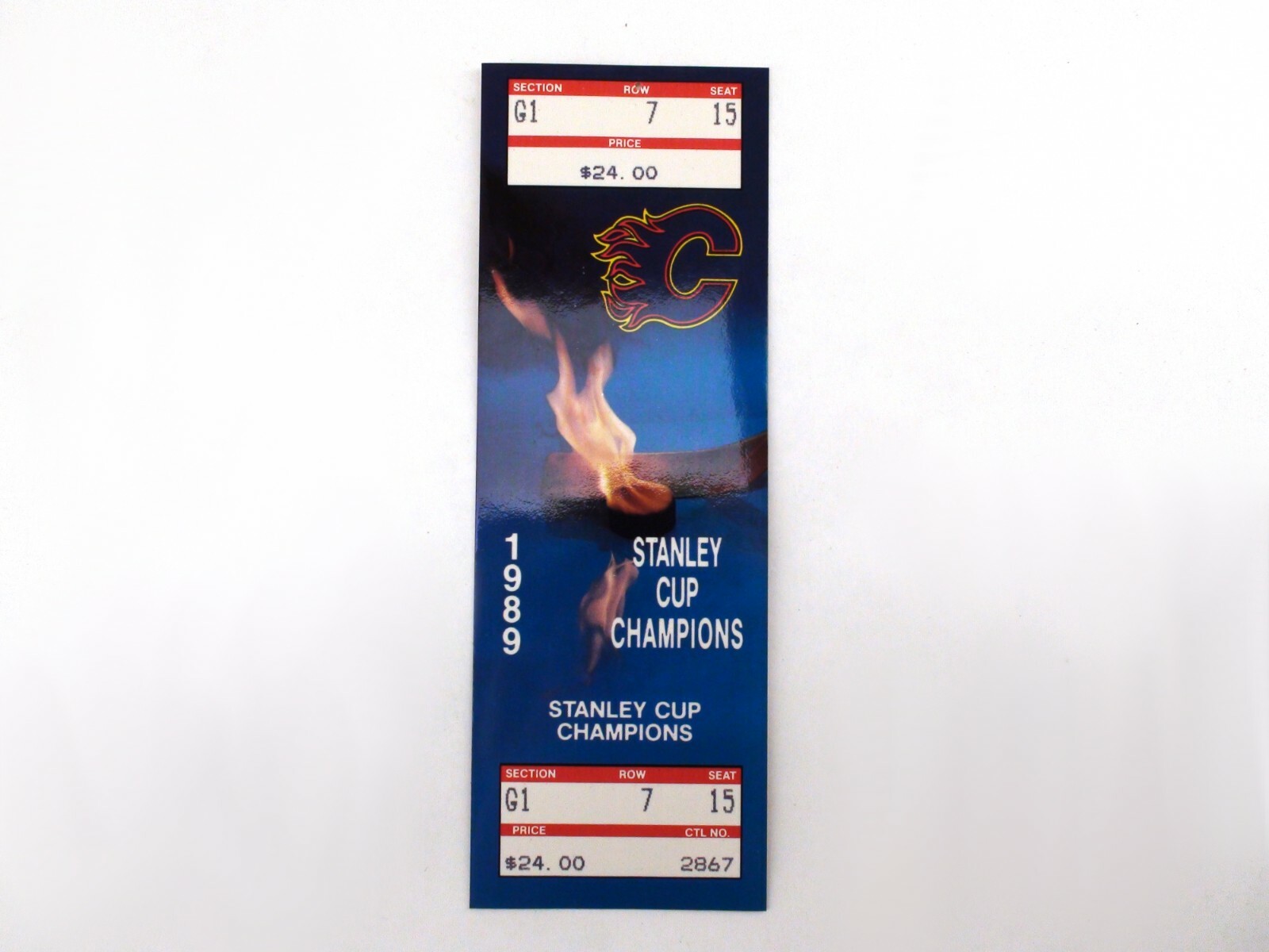 1989 Stanley Cup Ticket Stub Vintage Calgary Flames Champions