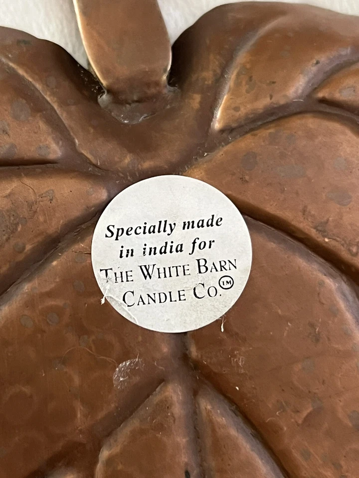 Candelabro White Barn Candle Co. Otoño Martillado Cobre Hoja de Arce Decoración Foto 3 de 3