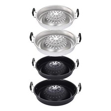 BBQ Grill Pan with Non-Stick Coating, Gas Stove Griddle, Open for Indoor or