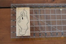 New CONNER'S COLLECTIBLES Ghost Scary Halloween Wood Rubber Stamp M
