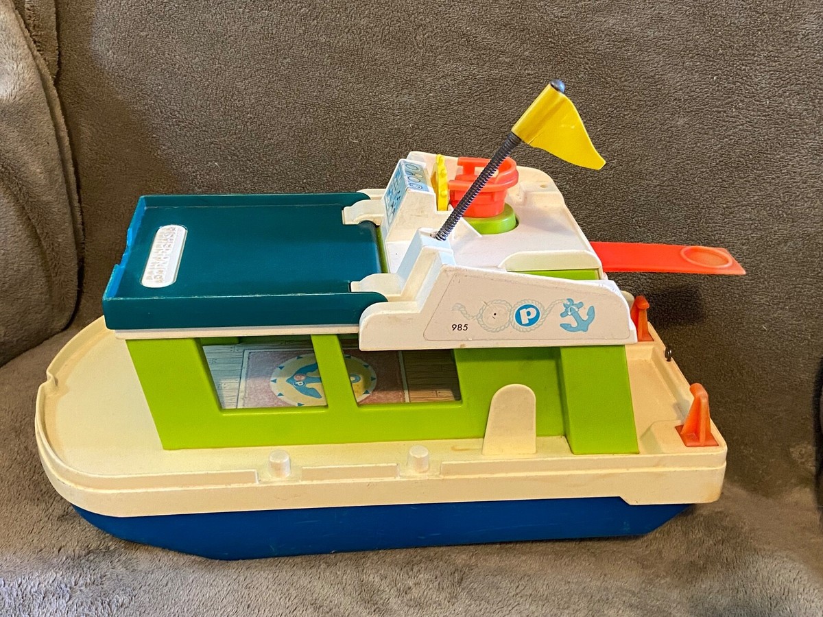 Vintage Fisher Price #985 Happy Houseboat 1972 Little People *Boat