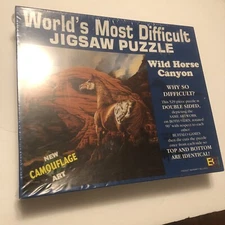 BGI Puzzle Wild Horse ￼Canyon￼ 529 pieces “Double Sided” World's Most Difficult