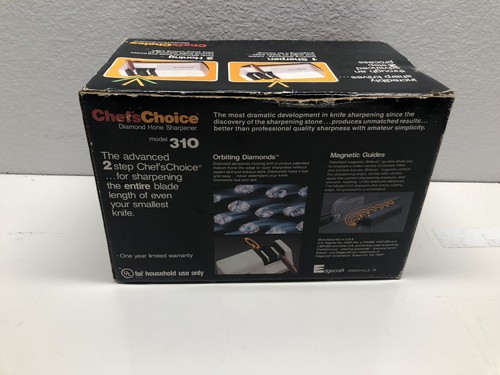 Vintage Chef's Choice Diamond Hone Knife Sharpener Model 310 TESTED In Box - USA - Picture 8 of 9