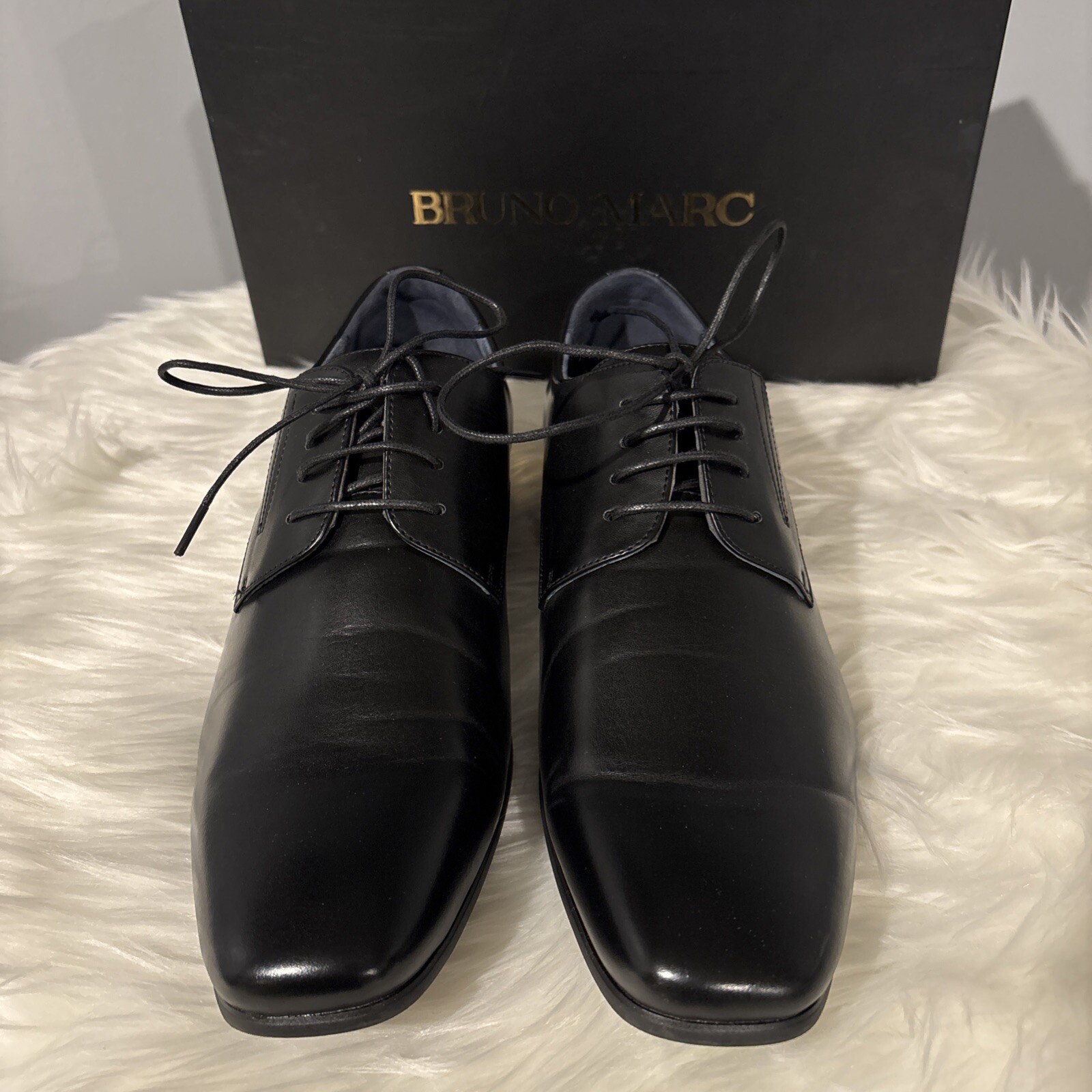 SAOLA Scarpe eleganti uomo Bruno Marc in pelle nera con cravatta ? indossate solo 1 volta. Gordon 03 taglia 11