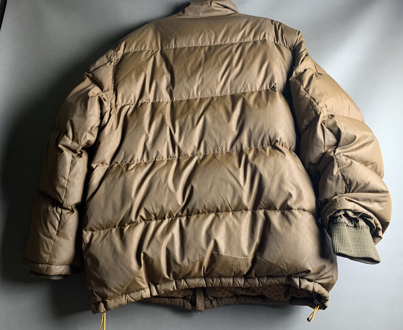 Timberland Brown Geometric Duck Down Puffer Jacket, Men’s XXL image 4