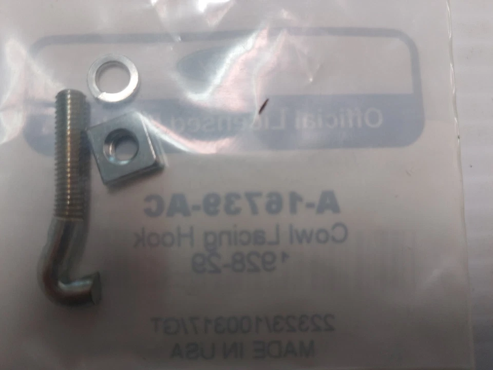 1928-29 Ford Model A Hood Cowl Lacing hook, 22430 - Image 3 of 3