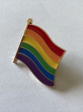 Rainbow Gay Pride Flag LGBTQ Enamel Pin Badge Button Lapel ships from USA