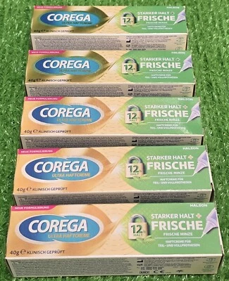 139,58€/kg) 6x COREGA Haftcreme starker Halt + Frische Minzgeschmack Versand0€