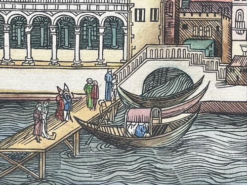 Venice Anno 1493 from Liber Chronicum by Hartmann Schedel Antique Map Print READ - Picture 11 of 22